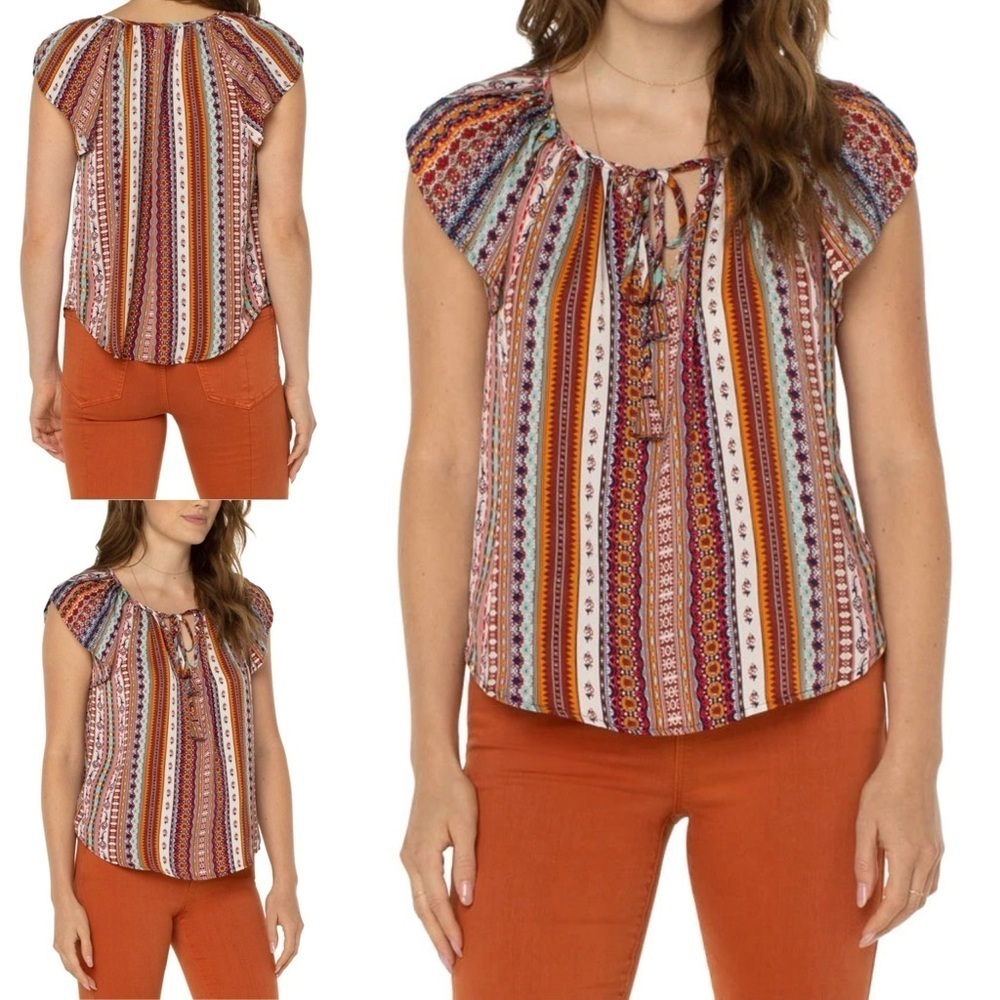 Liverpool Petal Sleeve Woven Top size S